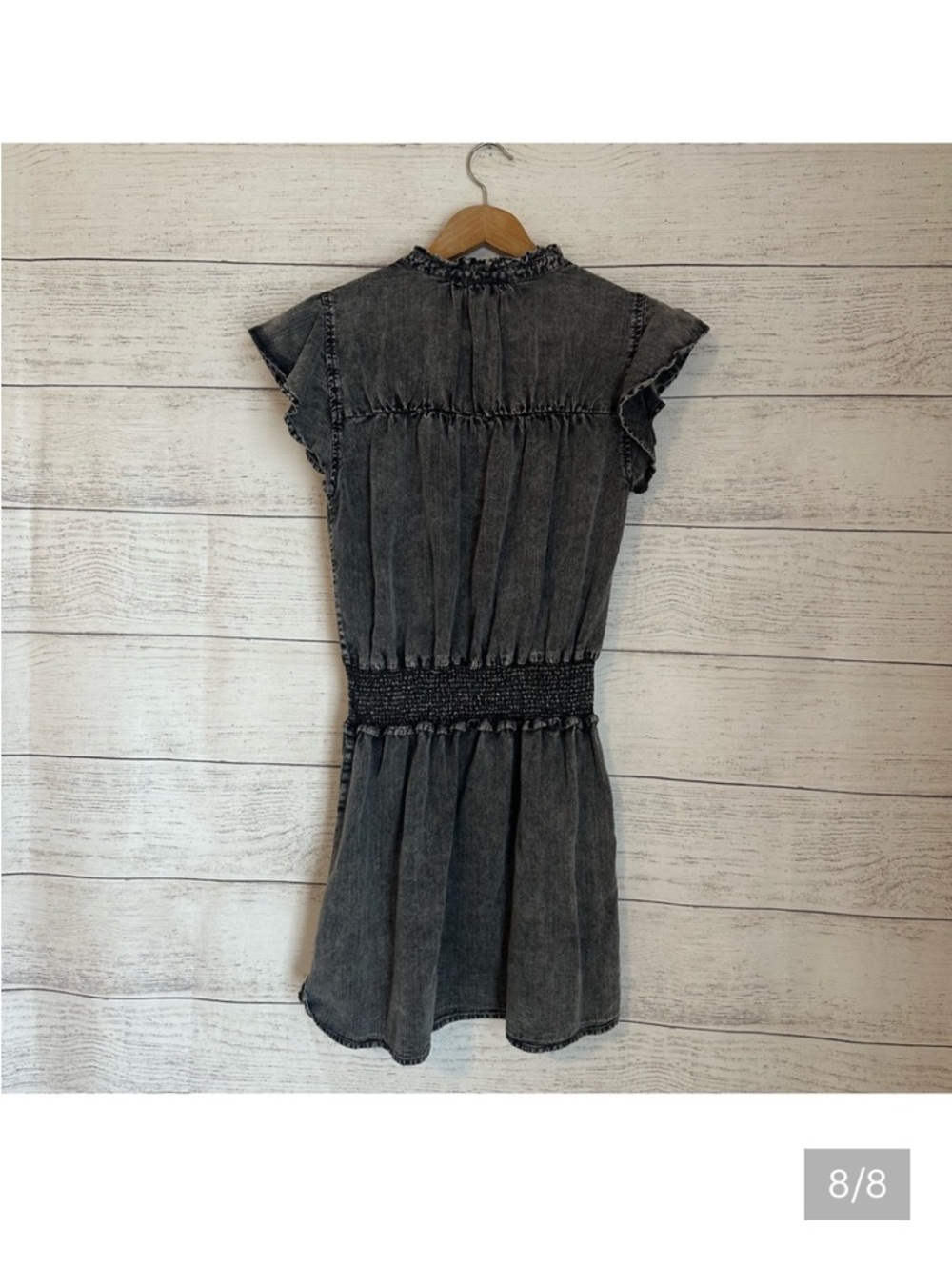 Rails Washed Black Ruffled Mini Dress - Picture 8 of 8